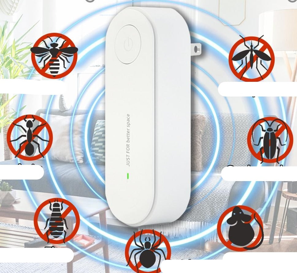Répulsif à ultrasons contre les nuisibles à brancher – Lot de 2 dispositifs répulsifs pour moustiques et insectes d'intérieur