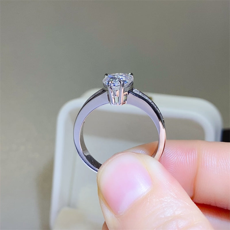 Pure Radiance 3 Carat Moissanite Silver Ring