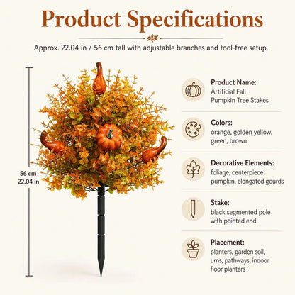 Full Foliage Autumn Pumpkin Garden Stakes – Ventayo