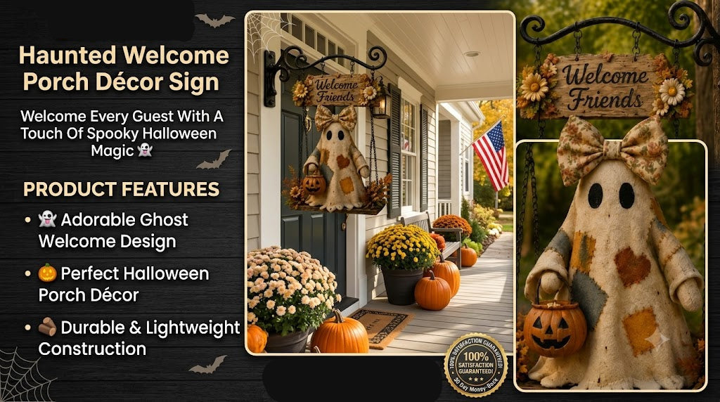 Haunted Welcome Porch Décor Sign – Ventayo