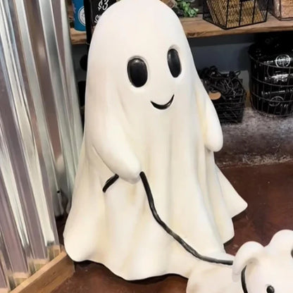 Ghostly Pumpkin Dog Statue – Ventayo