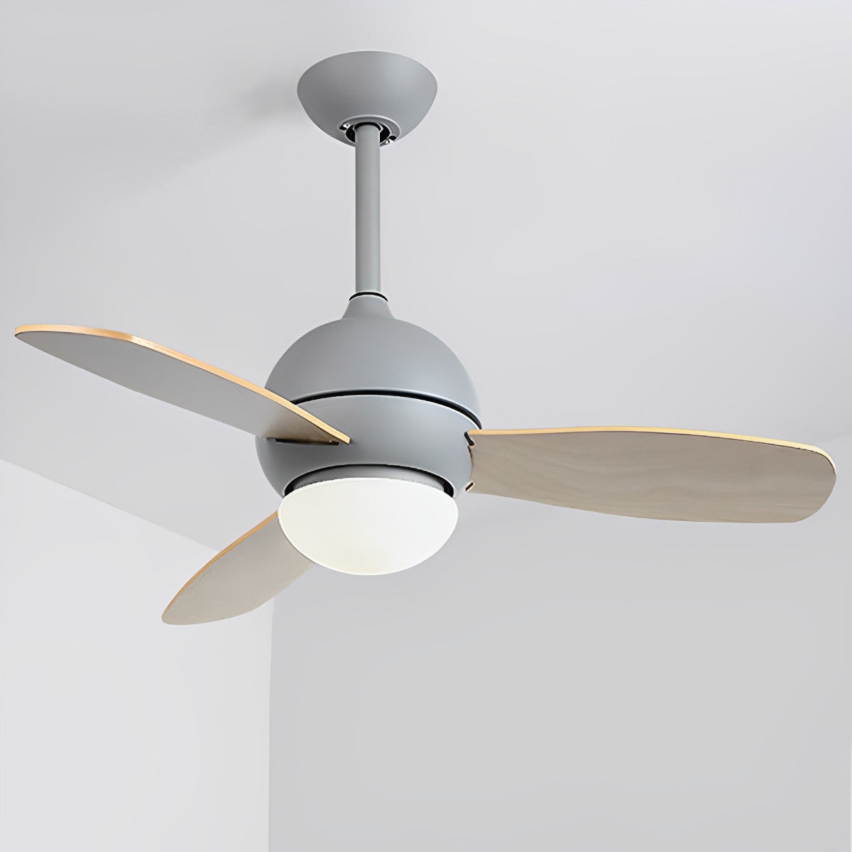 מאוורר תקרה פדל LED נורדי מינימליסטי עם שלט רחוק מהירות רוח מתכווננת