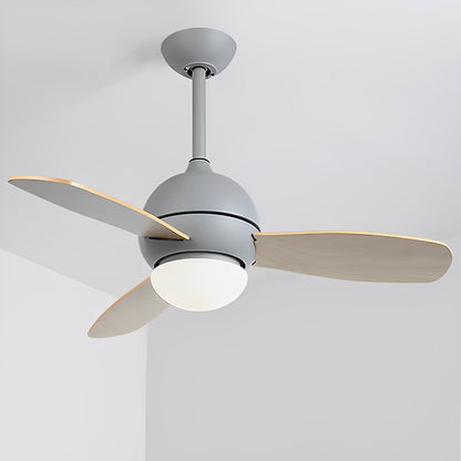 מאוורר תקרה פדל LED נורדי מינימליסטי עם שלט רחוק מהירות רוח מתכווננת