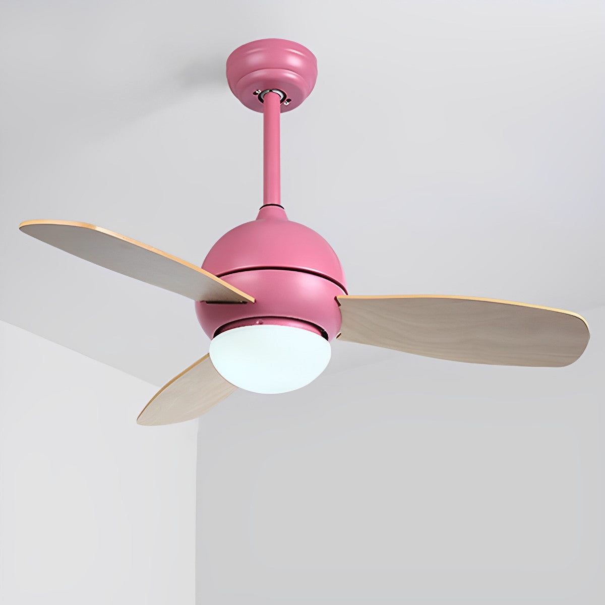 מאוורר תקרה פדל LED נורדי מינימליסטי עם שלט רחוק מהירות רוח מתכווננת