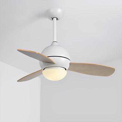 מאוורר תקרה פדל LED נורדי מינימליסטי עם שלט רחוק מהירות רוח מתכווננת