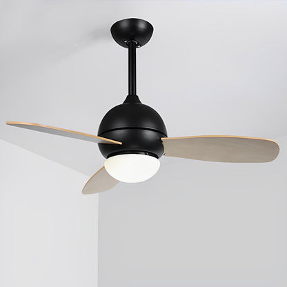 מאוורר תקרה פדל LED נורדי מינימליסטי עם שלט רחוק מהירות רוח מתכווננת