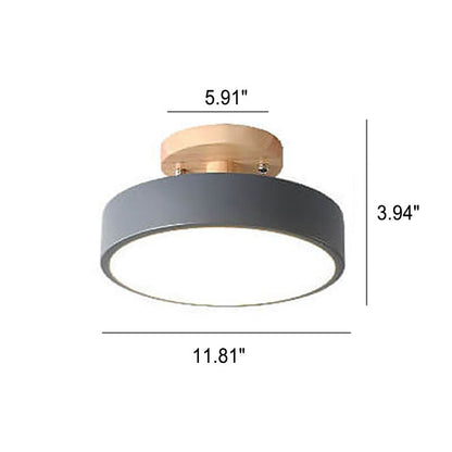 Lámpara de techo semiencastrada redonda LED escandinava