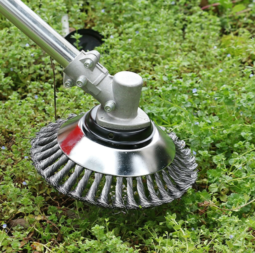 Battery Operated Cordless Grass Trimmer & Carbon Steel Weed Brush