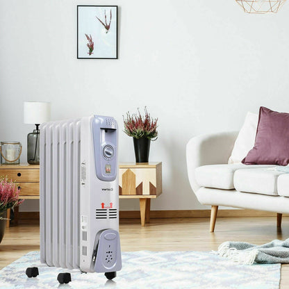 Powerful Oil Filled Freestanding Radiator Heater 1500W
