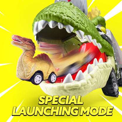 13 in 1 Dinosaur Transport Carrier Truck with Mini Car Set – Ventayo