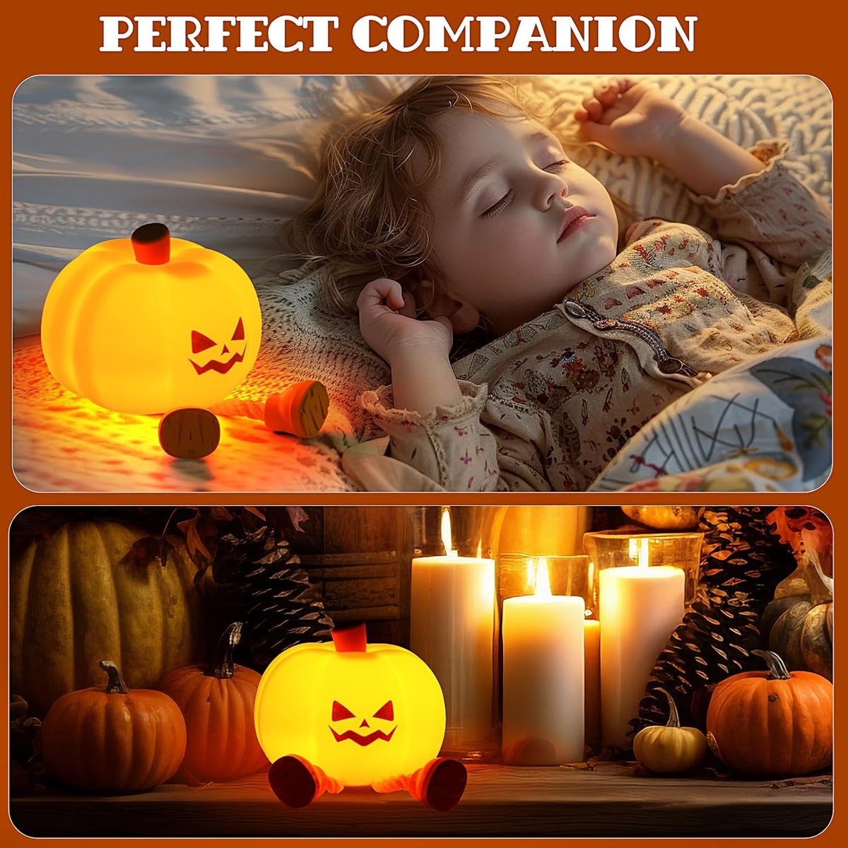 Mischievous Grinning Pumpkin Night Light – Ventayo
