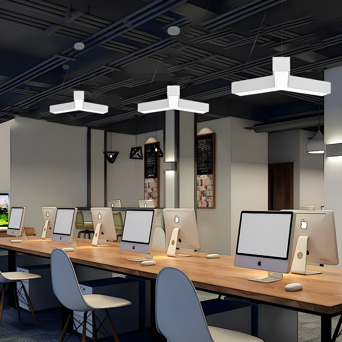 Grandview Modern Geometric DIY Office Chandelier LED Hanging
