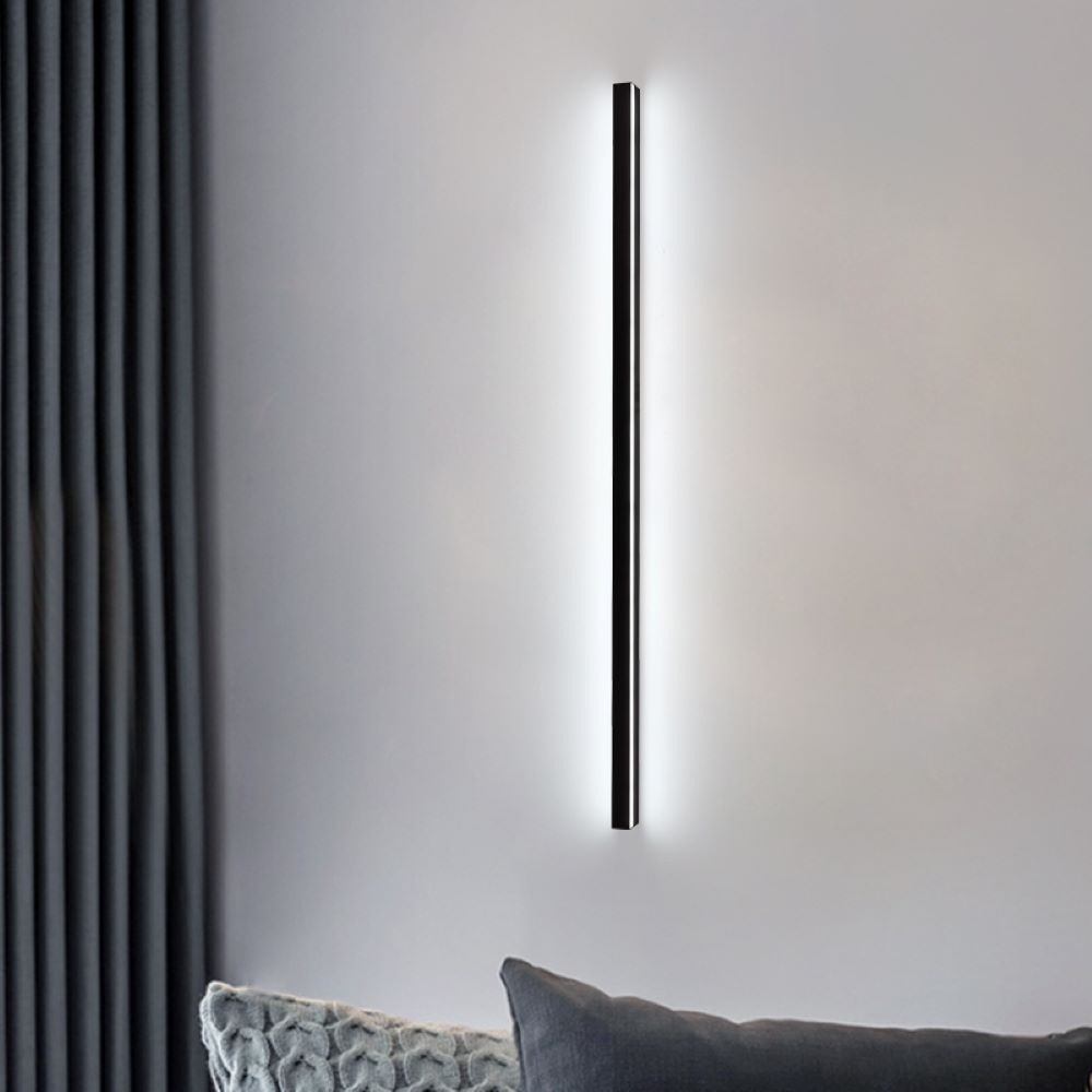Lámpara de pared lineal minimalista con iluminación ambiental LED