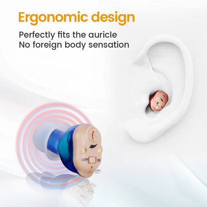 Rechargeable & Invisible Hearing Aids Pair