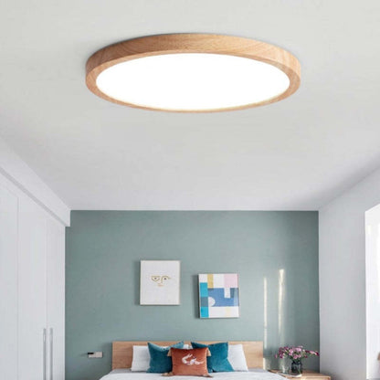 Moderne houten ronde plafondlampen voor woonkamer