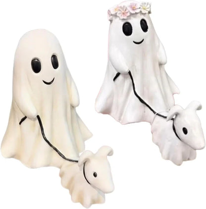 Ghostly Pumpkin Dog Statue – Ventayo