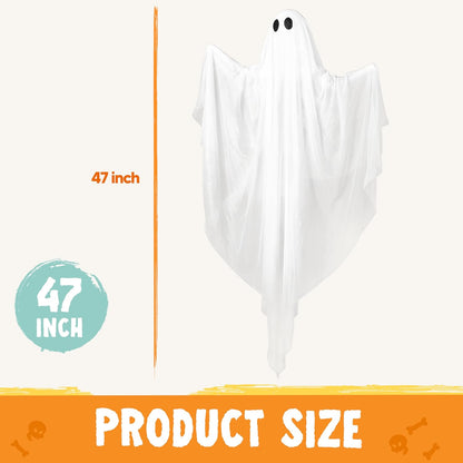 47” Halloween Hanging Light up Ghost with Spooky White LED Light – Ventayo