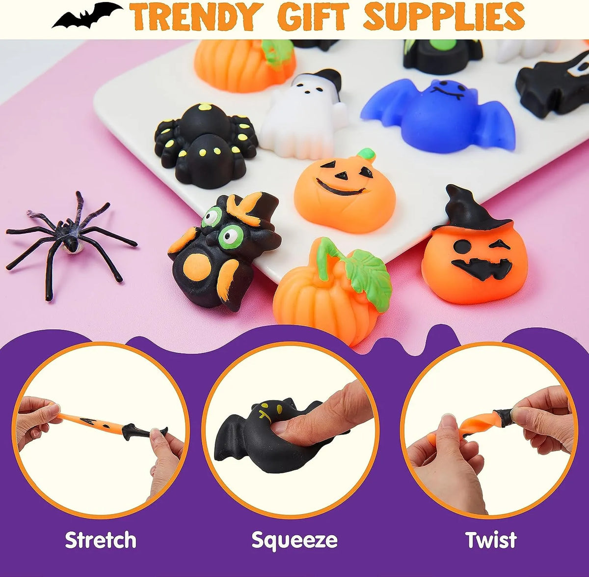 48Pcs Halloween Mochi Squishy Toys for Kids Gift – Ventayo
