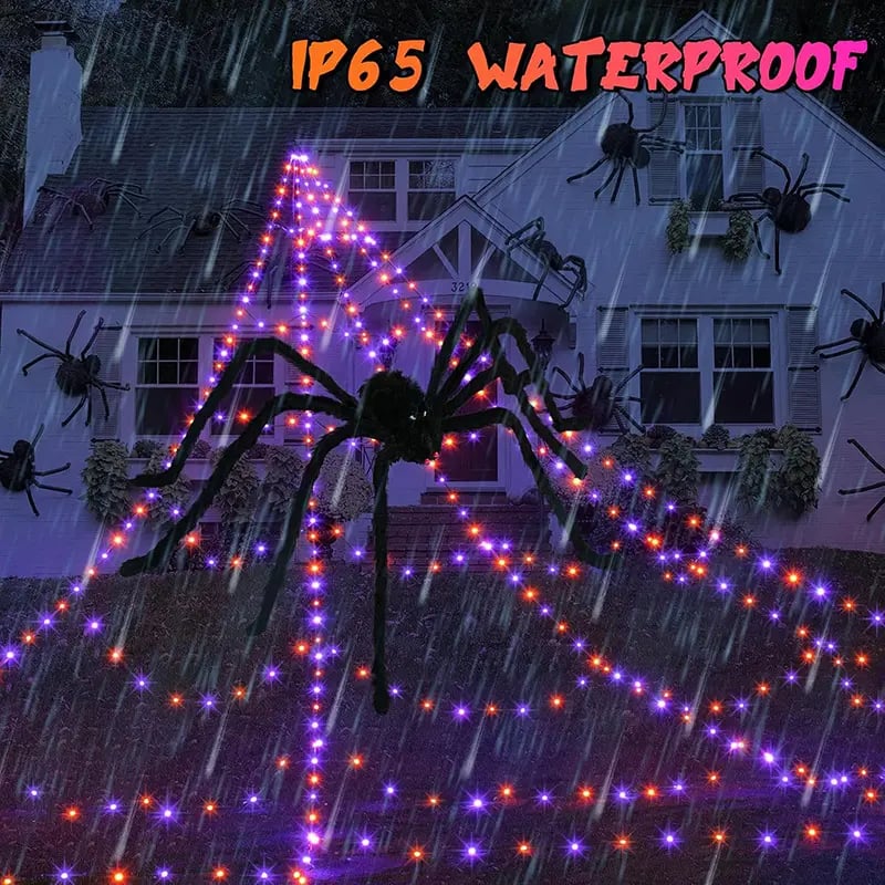 Giant Purple LED Spider Web Lights – Ventayo