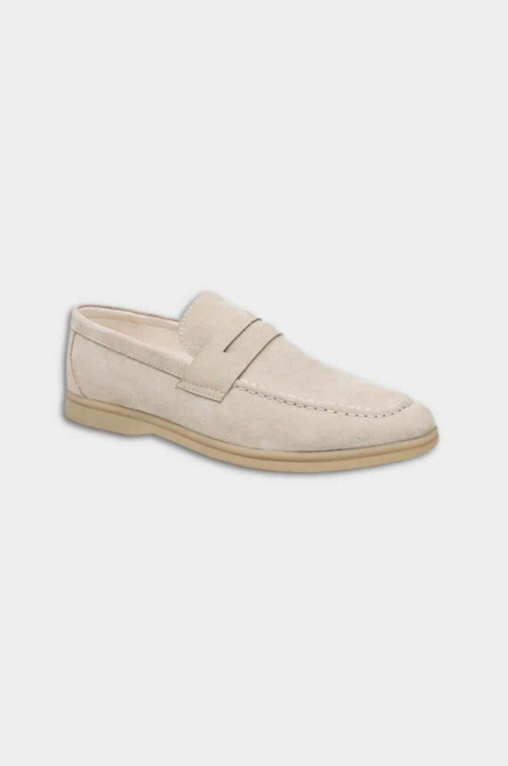 ATHÈNES Suede Leather Loafers – Men’s Vintage-Inspired Slip-On Suede Dress Shoes