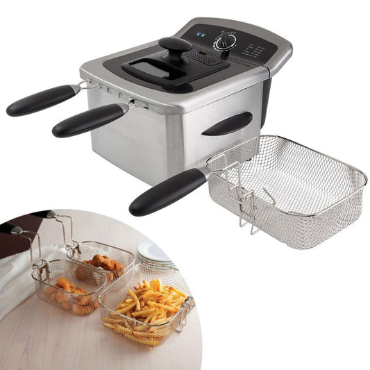 4L Deep Fryer - Electric Fryer - Stainless Steel Electric Deep Fryer - Deep Fat Fryer - Home Fryer - Countertop Deep Fryer - Small Deep Fryer