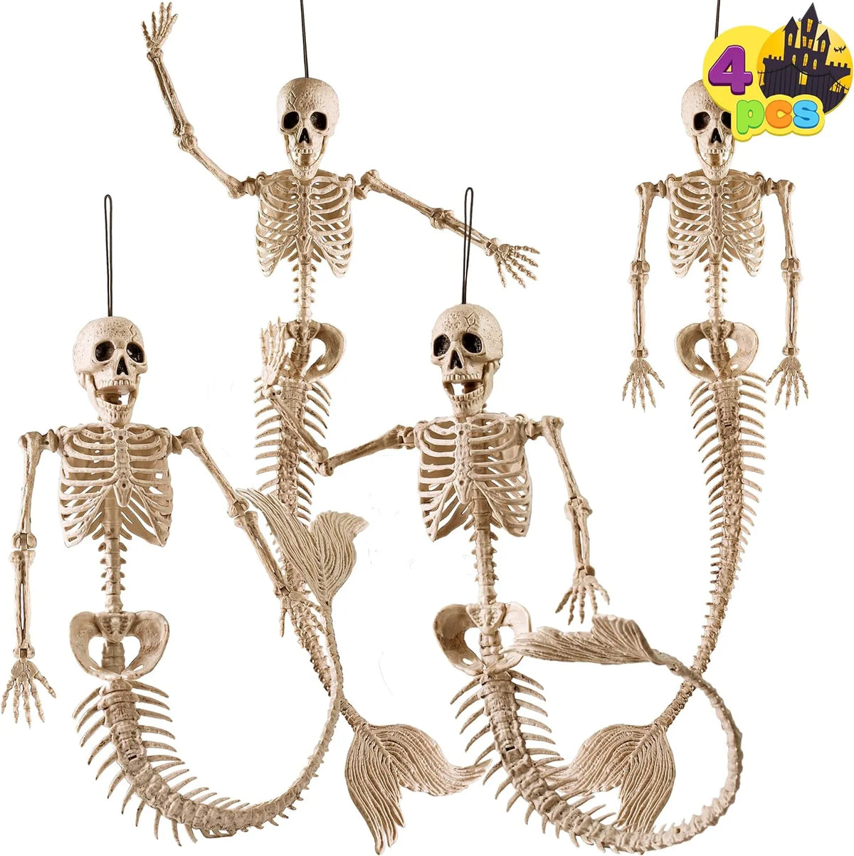 4 PCS Mermaid Skeleton 20in Plastic Bones with Movable Posable Joints – Ventayo