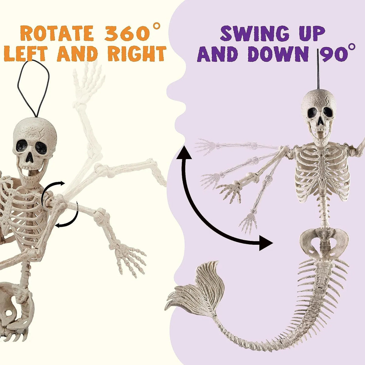 4 PCS Mermaid Skeleton 20in Plastic Bones with Movable Posable Joints – Ventayo