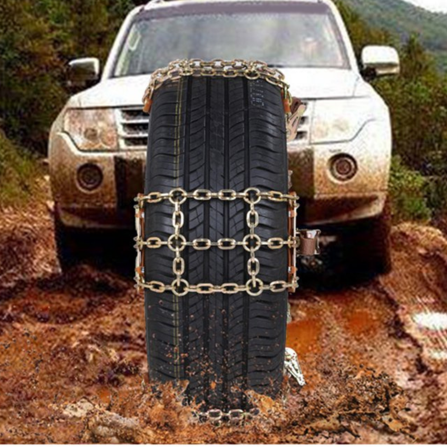 High Traction Heavy Duty Truck SUV Snow Car Tire Wheel Chains 8PCS