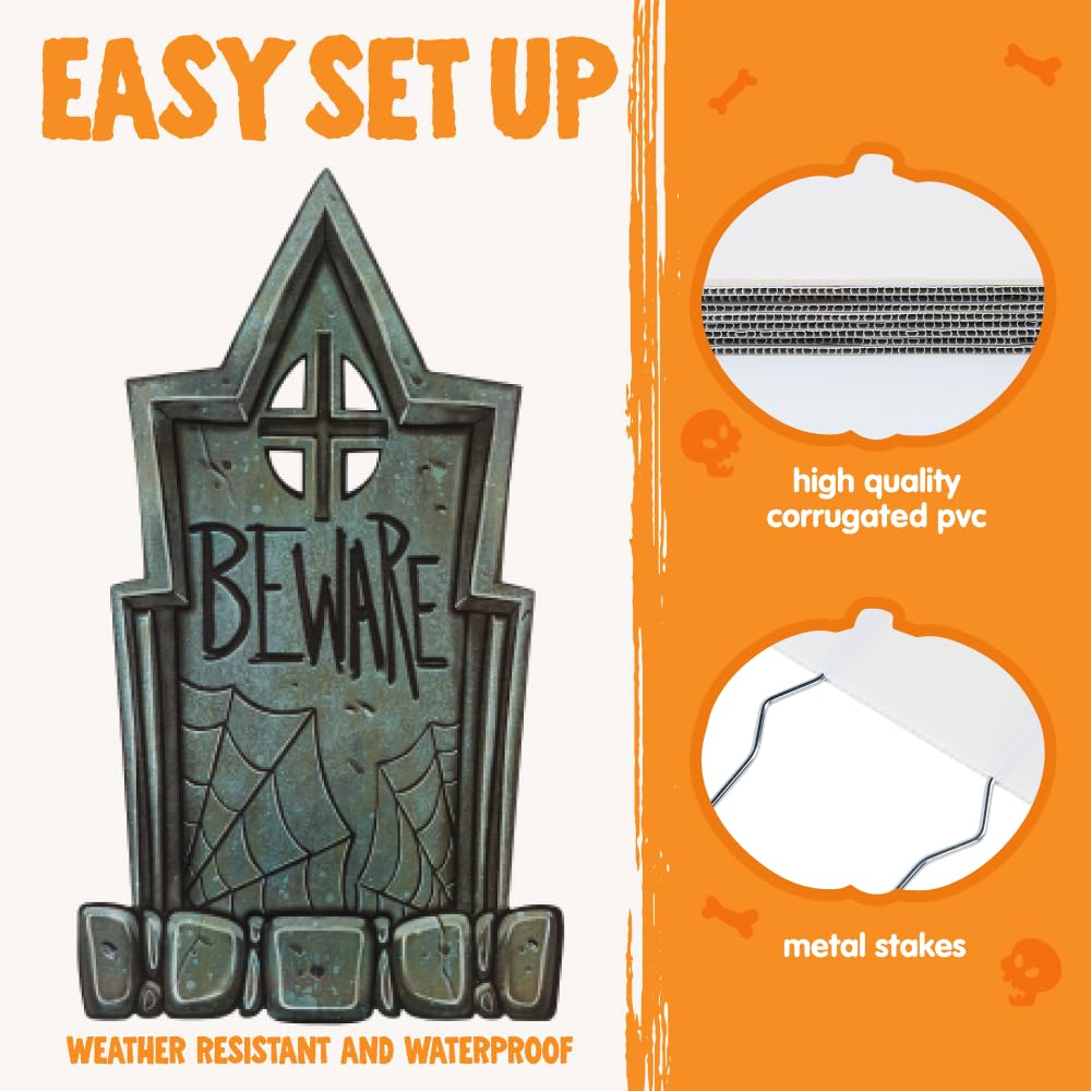16" 9 Pcs Halloween Tombstones Decorations – Ventayo