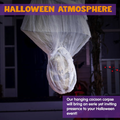 72" Halloween Hanging Cocoon Corpse for Outside Decorations – Ventayo