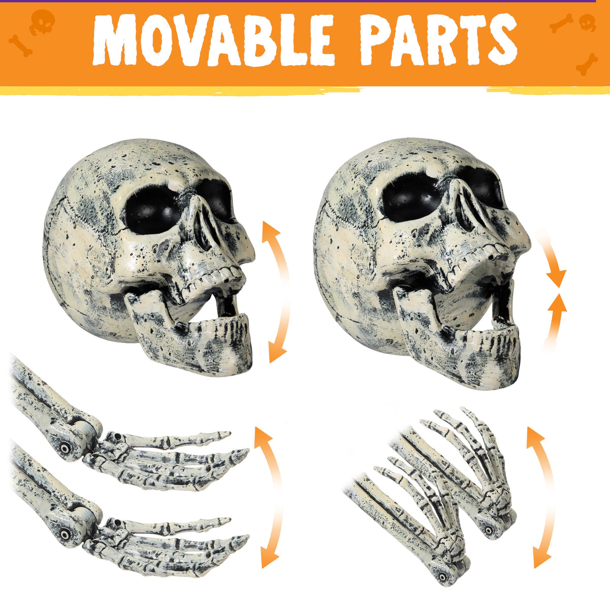 5 Pcs Life Size Skeleton Halloween Decorations Outdoor – Ventayo