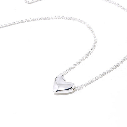 Clytia Love Heart Chain Necklace, 925 Silver, 18k Gold Plated