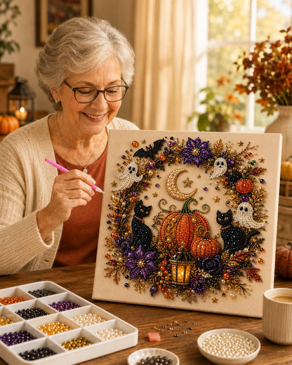 SpookyShimmer – Halloween Pearl Canvas