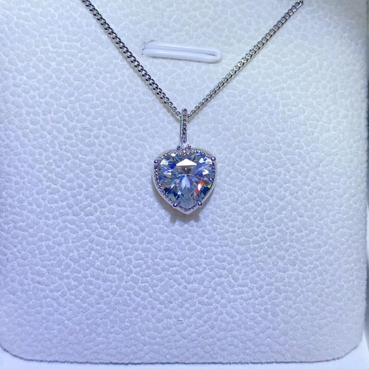 Radiant Glimmer 2 Carat Moissanite Sterling Silver Necklace