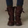 Damen Motorradstiefel Retro Stiefel mittelhoch für Damen