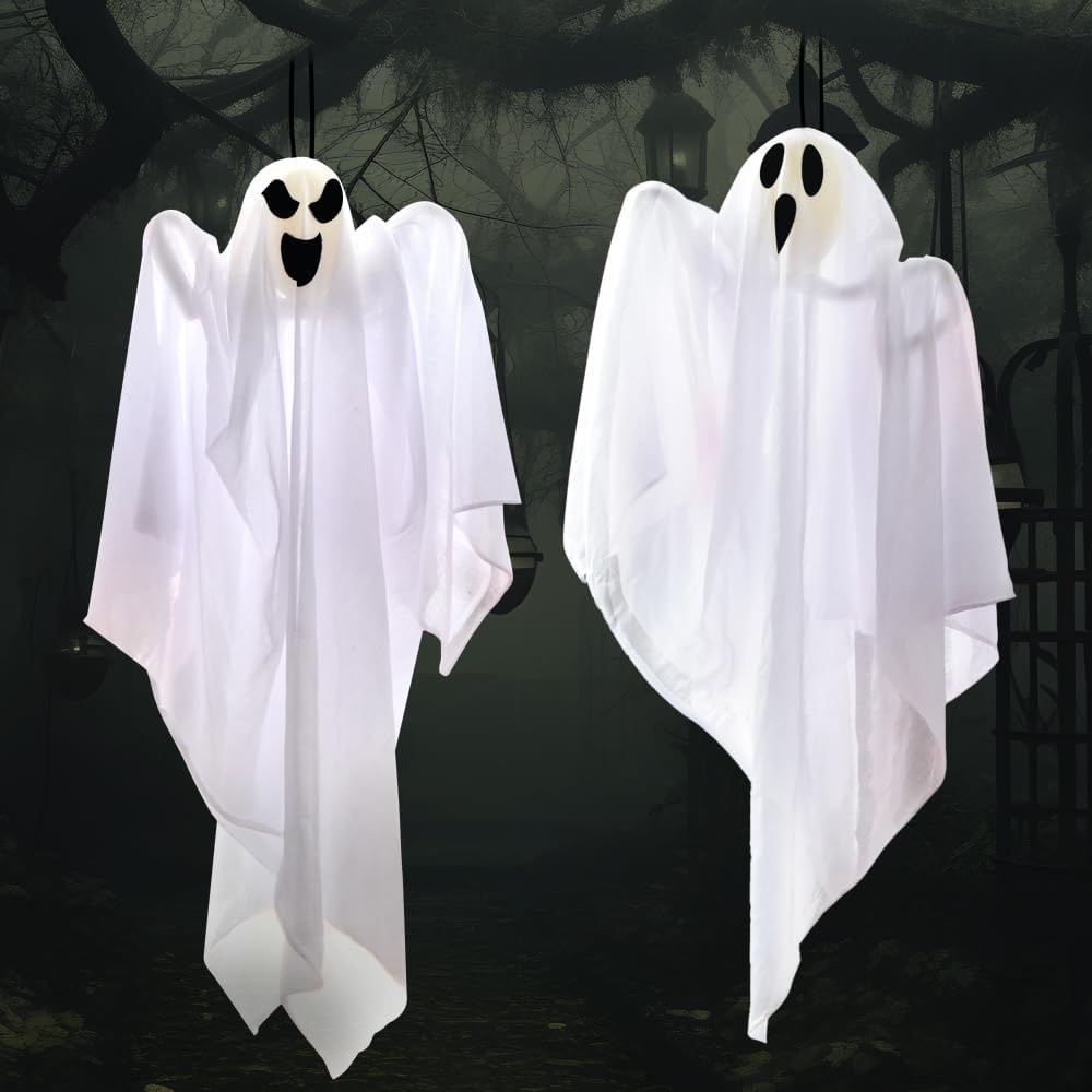 2 Packs 27.5" Halloween Decoration Hanging Ghosts Outdoor – Ventayo