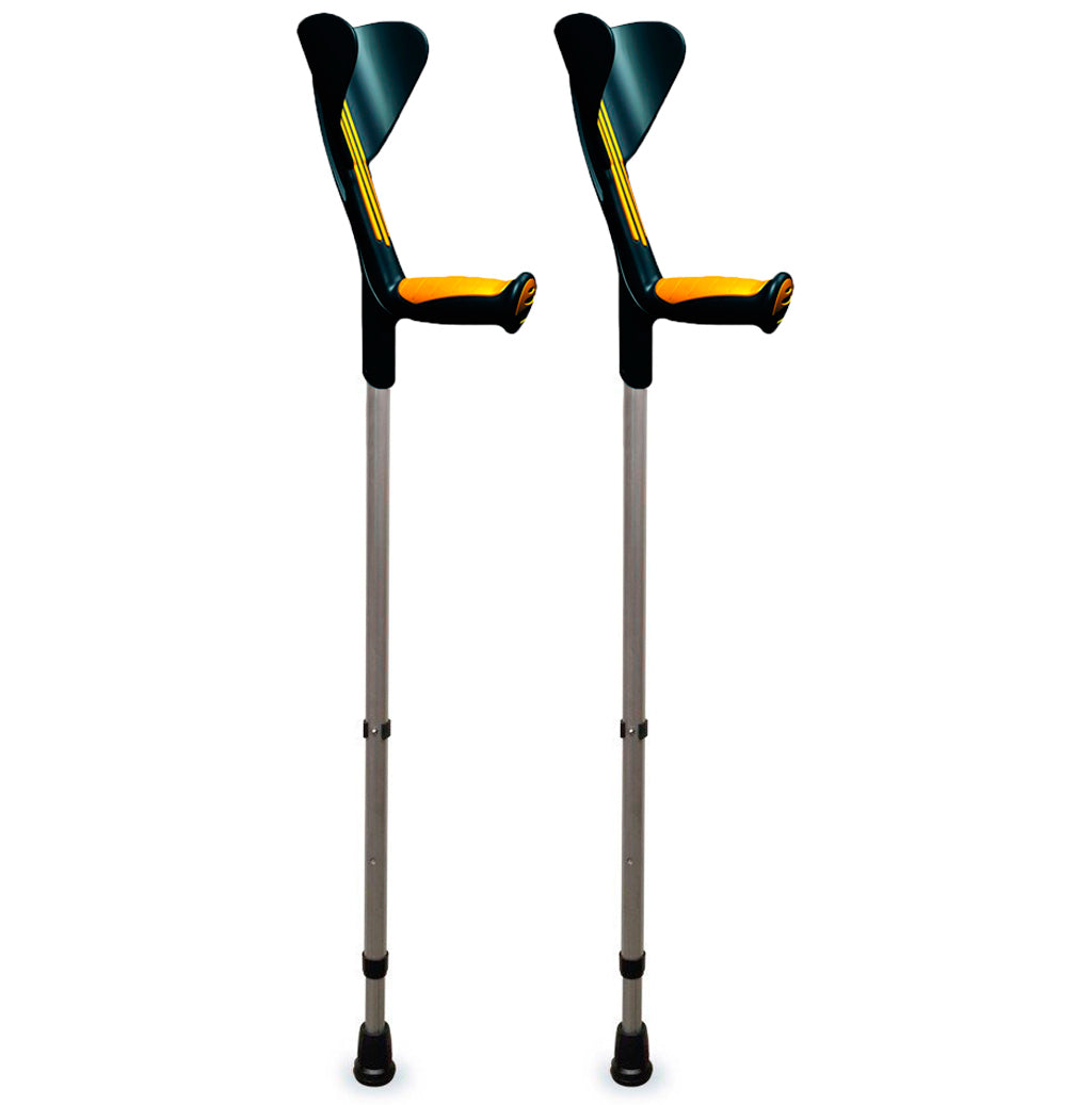 Ergonomic Adjustable Adult Forearm Walking Handicap Crutches 2 PC