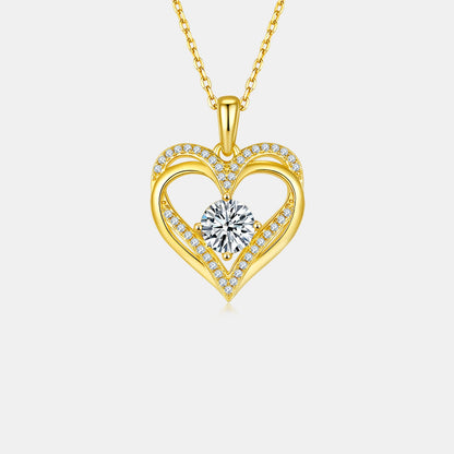 Rose Radiance 1.2 Carat Moissanite Heart Necklace