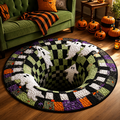 SpookyPortal – 3D Skeleton Vortex Halloween Rug