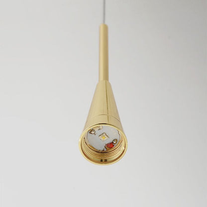 Lámpara colgante de lágrima dorada cristal metal dormitorio
