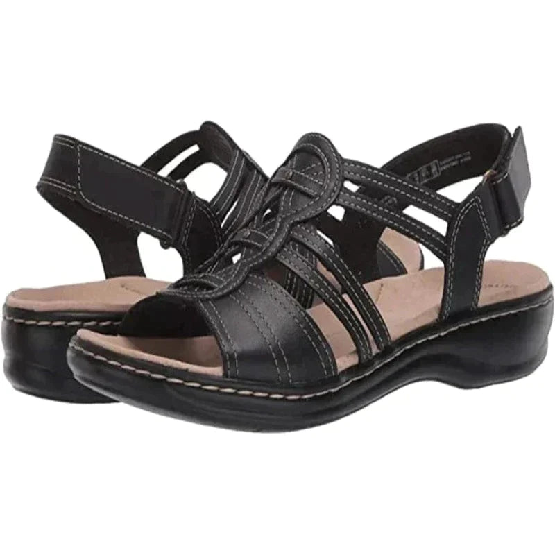 Ortho-respirating leather sandals