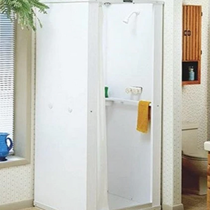 32 in x 32 in Portable Compact Mobile Home Stand Up Shower Stall Kit