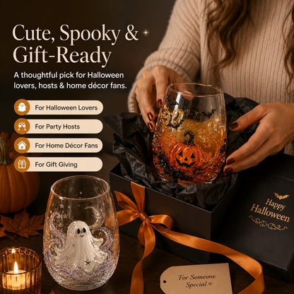 SpookySip – Artisan Halloween Drinking Glass
