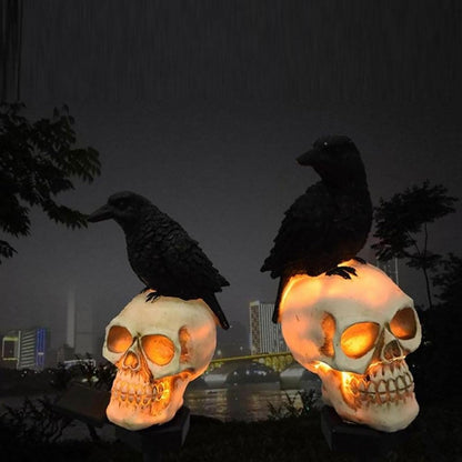 RavenGuard – Animated Solar Skull Garden Stake