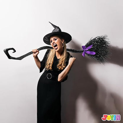55" Witch Broom with Ribbons - Halloween Costume & Decor Prop – Ventayo