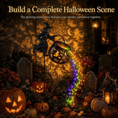 ShadowGlow – Halloween Witch Garden Light