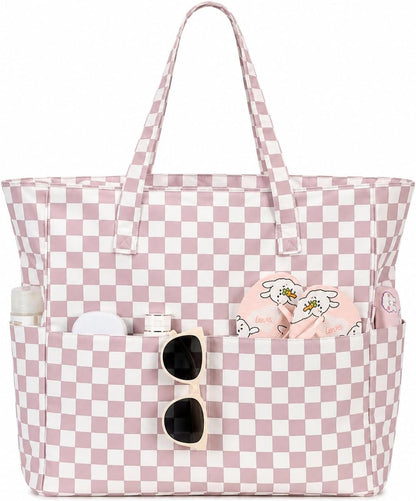Ventayo – Coastal Collection | Large Waterproof Beach Tote Bag with Zipper & Wet Pocket | Versatile for Travel, Gym, and Grocery