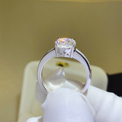 Radiant Shine 3 Carat Moissanite Silver Ring