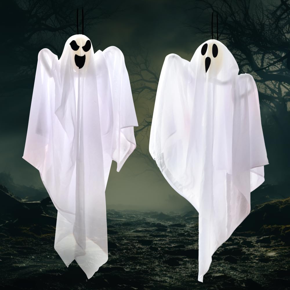 2 Packs 27.5" Halloween Decoration Hanging Ghosts Outdoor – Ventayo