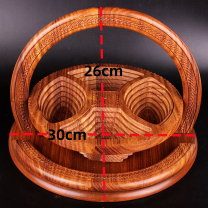 Handmade Timbered Fruit Plate of Artistry